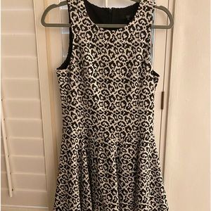 Tibi Cheetah Print Fit and Flare Dress